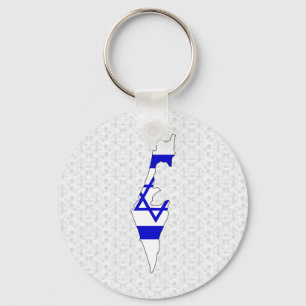 Israels Flag-Karte Schlüsselanhänger