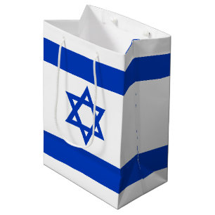 Israels Flagge moderner patriotisch Mittlere Geschenktüte