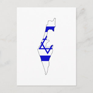 Israels Flaggenkarte Postkarte