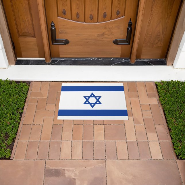 Israels Flaggentafel für Zuhause oder Unternehmen Fußmatte (Außenbereich)