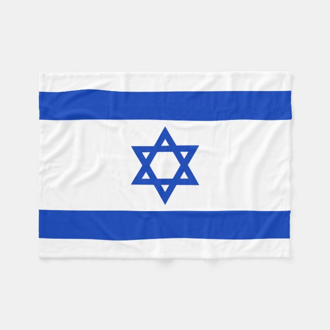 Israels Nationalflagge Fleecedecke (Vorderseite (Horizontal))