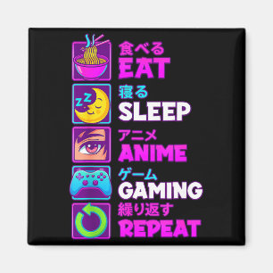 Iss Anime Spielen Wiederholen Kawaii Otaku Anime M Magnet