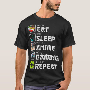 Iss Anime Spielen Wiederholen Kawaii Otaku Anime M T-Shirt