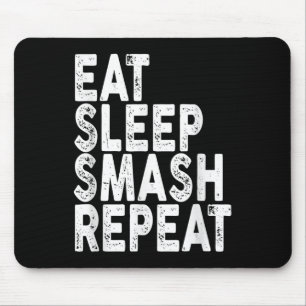 Iss Äschläf Smash Wiederhol _ Badminton Tee Mousepad