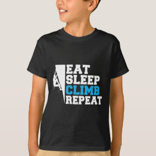 Iss Ässe Klettern Widerholung Baum Fels Kletterer  T-Shirt