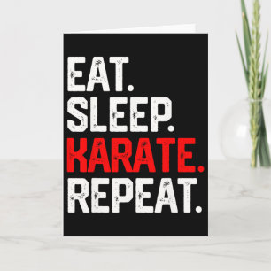 Iss Ät Karate Wiederholen T-Shirt Cl Kampfsport Ki Karte