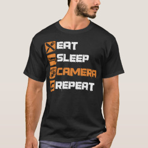 Iss Ätze Kamera Wiederhole Fotografie Fotograf T-Shirt