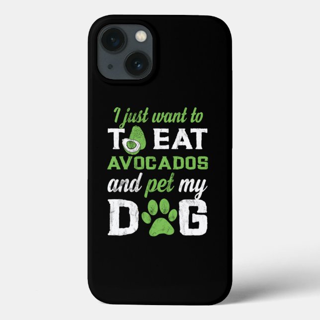 Iss Avocados Haustier Mein Hund Funny Veganer Hund Case-Mate iPhone Hülle (Rückseite)
