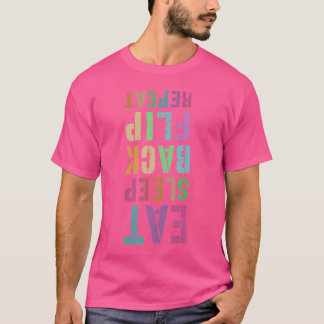 Iss Backflip Wiederholen Cheerleading-Team-Jubel T-Shirt