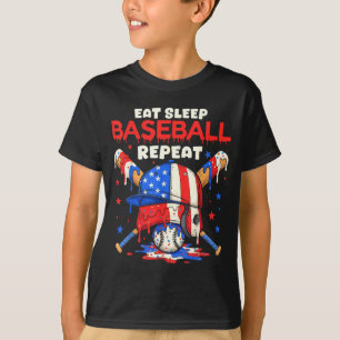 Iss Baseball Wiederholen Lustiges Eis Tröpfeln Cro T-Shirt