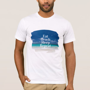 Iss Beach Sleep Wiederholung tropisch türkisfarben T-Shirt