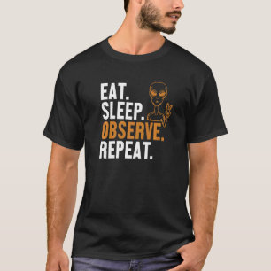 Iss Beobachtung wiederholen Alien Ufo Verschwörung T-Shirt
