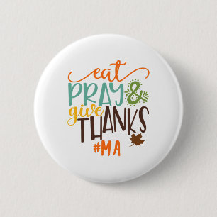 Iss Bete Und Sag Danke Ma Erntedankfest Button
