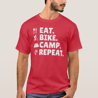Iss Bike Camp Wiederhole Schotterrad Bikepacking T-Shirt