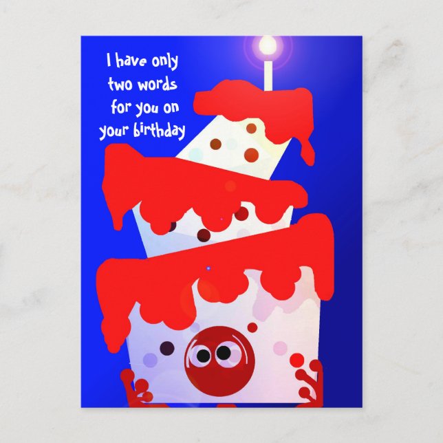 Iss Cake Postkarte (Vorderseite)