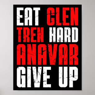 Iss Clen Tren Hart Anavar Aufgeben Poster