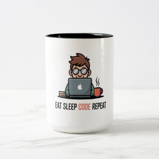 Iss Code Wiederholen Lustige Tasse für Programmier