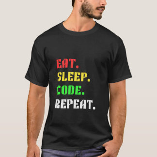 Iss Code Wiederholen – Lustiger Programmierer T-Shirt