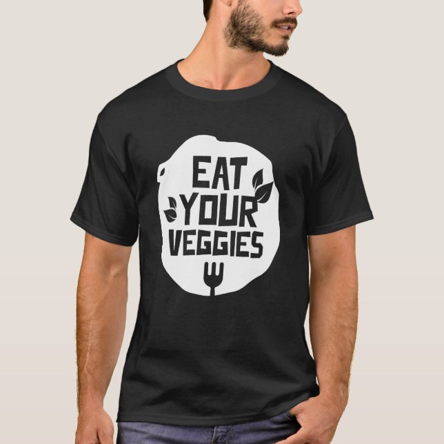 Iss dein Gemüse Gemüse Garten Vegetarischer Plan T-Shirt (Vorderseite)