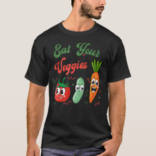 Iss Deine Gemüse Retro Veganer Bauernmarkt Vegeta T-Shirt
