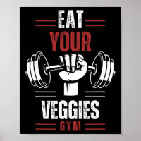 Iss deine Gemüse Vegan Fitness Gym Workout Essen V