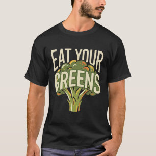 Iss deine Grünen Lustiger Brokkoli Vegetarisch Ges T-Shirt
