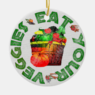 Iss deine Veggies Keramikornament