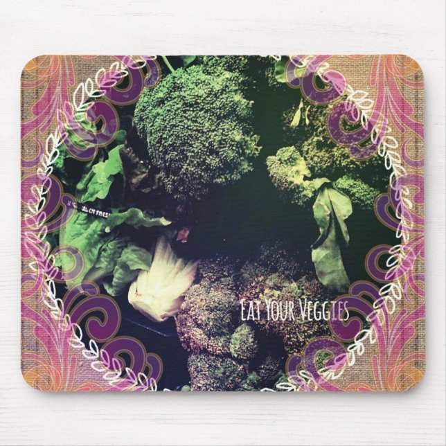 Iss deine Veggies Mousepad (Vorne)