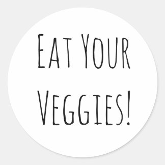 Iss deine Veggies! Runder Aufkleber