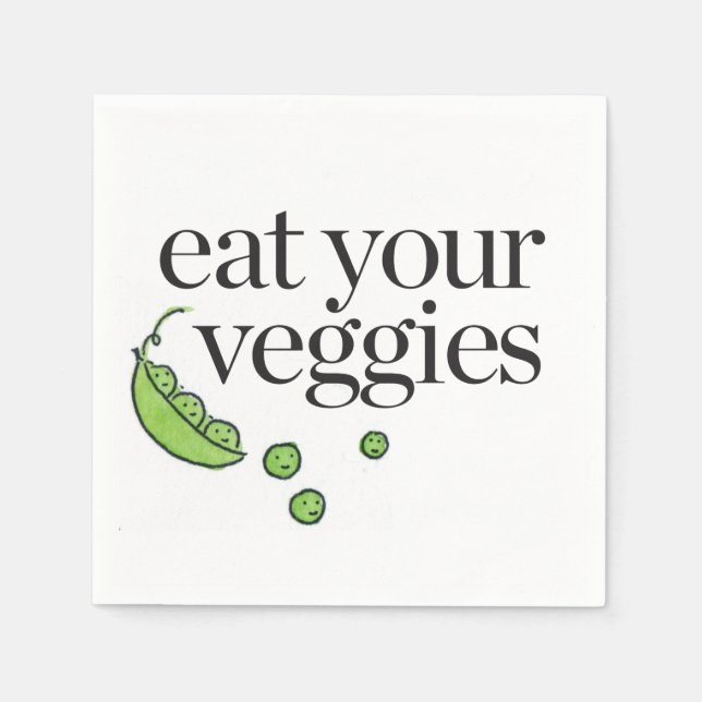 Iss deine Veggies Serviette (Vorderseite)