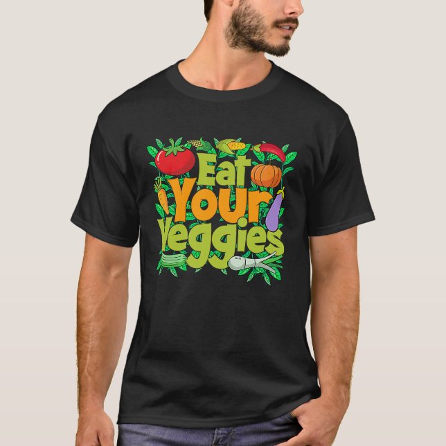 Iss deine Veggies T-Shirt (Vorderseite)