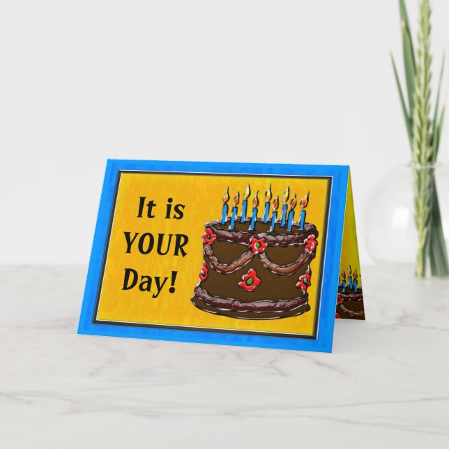 Iss deinen Kuchen #2 (Geburtstagskarte) Karte (Vorderseite)