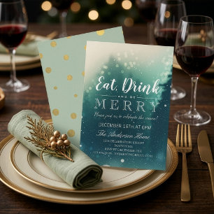 Iss Drink Be Frohe Weihnachtsfeiertage Abendessen Einladung