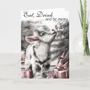 Iss Drink Be Merry - Baby Goat Weihnachten