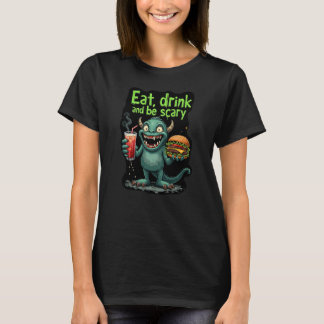 Iss Drink und sei Beängstigend Funny T - Shirt