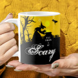 Iss Drink und sei Beängstigend Halloween Kaffeetasse<br><div class="desc">Eine böse Hexe und ihr Kessel,  eine schwarze Fledermaus,  ein Heftzaun und eine nackte Baumseide,  die an einem unheimlichen Himmel versteckt sind,  machen diese Beängstigenden Kaffee-,  Drink- und Be-Kaffeekugs zu Halloween oder zu jeder Gelegenheit Spaß. PASSENDE Artikel in unserem Geschäft.</div>