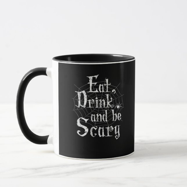 Iss Drink und sei Beängstigend Halloween Tasse (Links)