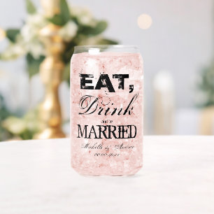 Iss Drink und verheiratete Hochzeitssoda kann Bril Dosenglas