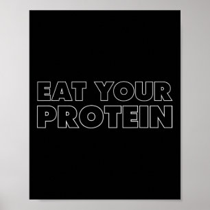 Iss Eiweiß Protein Muskelaufbau Fitness B Poster