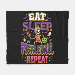 Iss Essen Pickleball Schlafen Wiederholung Pickleb Fleecedecke