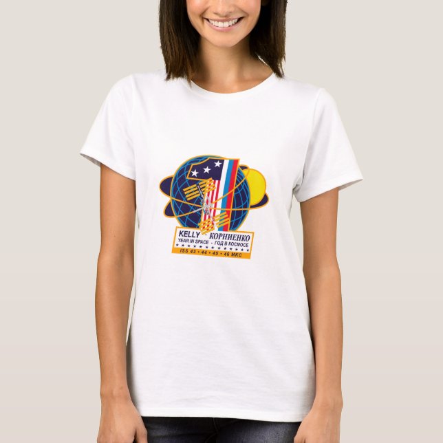 ISS EXP EIN JAHR T-Shirt (Vorderseite)