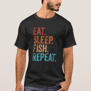 Iss Fress Fisch Wiederhol Witze Fischer Fischer Vi T-Shirt