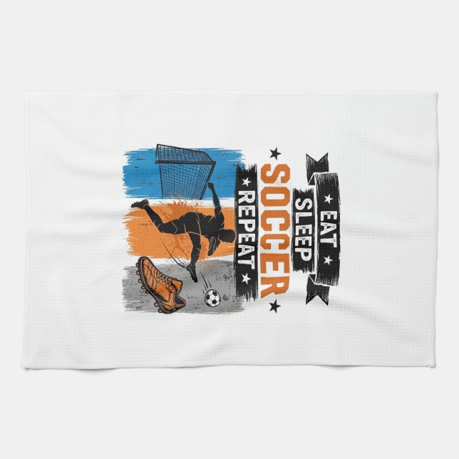 Iss Fussball Profi T-Shirt Geschirrtuch (Horizontal)