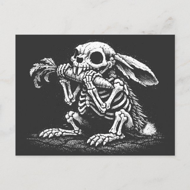 Iss Gemüse – Toter Hase von BurnsInHell Postkarte (Vorderseite)