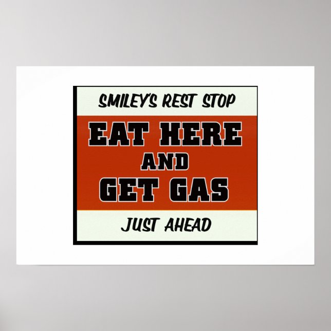 Iss hier und hol Gas Poster (Vorne)