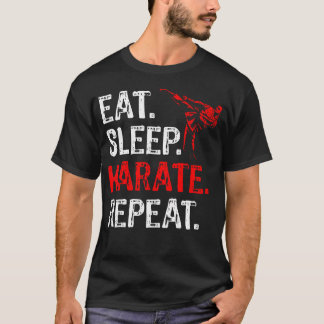 Iss Karate spielen wiederholen Karate Spieler Lust T-Shirt