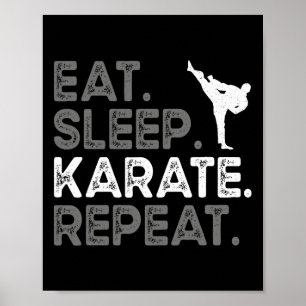 Iss Karate Wiederholen Lustiges Karate-Design Für  Poster