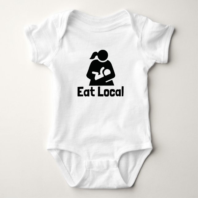 Iss lokal baby strampler (Vorderseite)