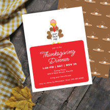 Iss mehr Pie Lustiger Truthahn Thanksgiving-Dinner