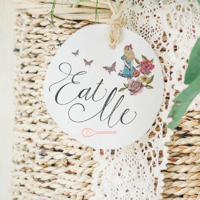 Iss mich! Vintage Alice im Wunderland Geschenkanhänger (Von Creator hochgeladen)